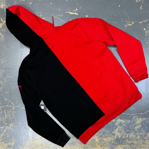 Chicago Bulls Pull Over Hooded Sweater Retro NBA Michael Jordan Basketball XL - Picture 2 of 7